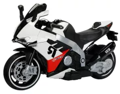 Mașină electrică pentru copii Richi (89630) Motocicleta alba pe acumulator pentru copii (9002)