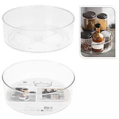 Аксессуар для кухни Excellent Houseware 55533 Вращающийся органайзер для холодильника, диаметр 23 см, высота 8,5 см, пластик