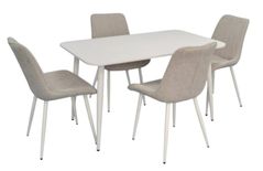 Set masă și scaune Evelin di Costacurta стол DT-405-4Wh + 4 стула YTC-055Wh Light grey
