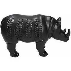 Decor Andrea Fontebasso 48858 Статуэтка Носорог 22cm H13cm, черный, керамика