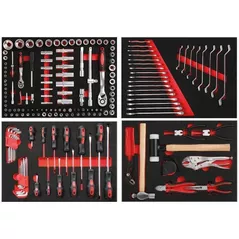 Set de unelte de mână Spin WZRIC0873 Набор инструментов для тележки, 4 ложемента, 172 предмета Cod.05.088.138.R1