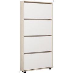 Полка для обуви Mobildor-Lux Leo Slim 100x16x164H cm Sonoma/White