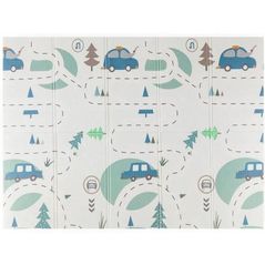 Covoraș de joacă Petite&Mars 435073 Covoras de joaca pliabil 2in1 Campy Cars&Arabesca