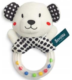 Погремушка Sensillo Z-0301 Погремушка плюш 49 B/W Bear