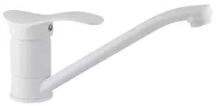 Смеситель кухонный Sandy 49185 Nobilis cu pipa Clasic, lunga, alb mat