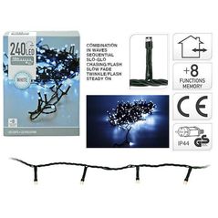Ghirlandă Promstore 49757 Огни новогодние Нить 240LED белый, 18m, in/out, 8реж