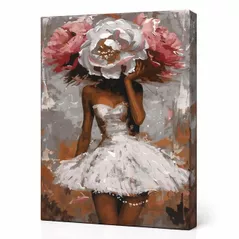 Картина по номерам Ideyka KHO8501 40x50cm Eco, Enigma florala cu vopsele metalic extra
