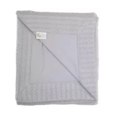Lenjerie de pat pentru copii PernaMea Paturica tricotata 100x100cm Gri (PM.101352/1)