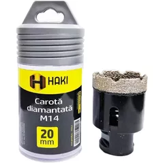 Set de tubulare, bite, duze Haki Carotă diamantată 4658 M14 Ø20mm