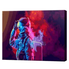 Картина по номерам Art Gallery GX42773 40x50cm Eco, Cosmonaut in fum multicolor