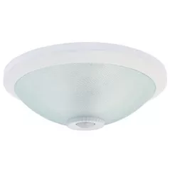 Освещение для помещений Tio 74827 corp de iluminat p/u tavan , 2xE27, cu senzor de miscare la 360°, (metal/sticla)