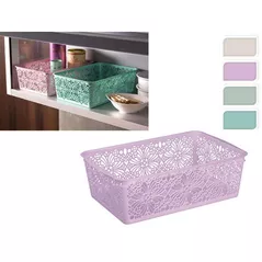 Cutie depozitare Бытпласт 45728 Корзина Econova Floral 30x19x9.5cm разных цветов