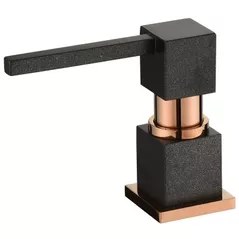 Dozator săpun Helika-AquaSanita DTQ-601CC Black Metallic/Copper