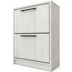 Полка для обуви Mashtab 12440 Soria cu 2 sertare (640x290x830) Stejar Alb