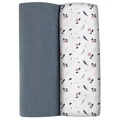 Accesoriu pentru înfășat Beaba B920388 Set 2 Museline bumbac 120x120 cm