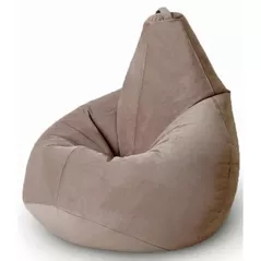 Fotoliu BeanBag BeanBag BM6060, Кресло Груша из велюра Standart, с двойным чехлом, XXL, Бежевый