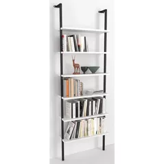 Офисный стеллаж Bofigo Металлический, настенный, 6 отделений 60x20x180 см, Белый (15-66-01)