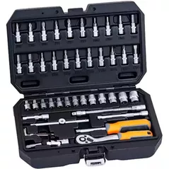 Набор ручных инструментов Hoteche 202801 Набор торцевых головок и бит 46 шт + трещетка ¼"