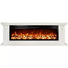 Șemineu electric ArtFlame Pandora & Tanzania, 600x1700x270 mm, Alb