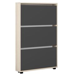 Полка для обуви Mobildor-Lux Leo Slim 90x16x125H cm Sonoma/Anthracite