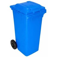Урна для мусора Hydro S Tomberon din plastic cu roti si capac, 120L, albastru 8001297