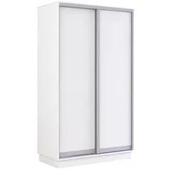 Dulap Mobildor-Lux Fox uși glisante din PAL 100x60x210H cm (100x60x210H cm) Alb