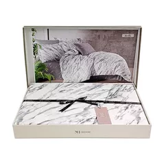 Textile de casă Promstore 53379.4 Lenjerie de pat Euro 2 NH Delux Satin Marble