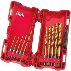 Сверло Milwaukee 48894759 набор свёрл Shockwave HSS-G TiN Red Hex 3-10мм