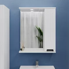Oglindă baie Bayro Positano 600x750 правый белый мат