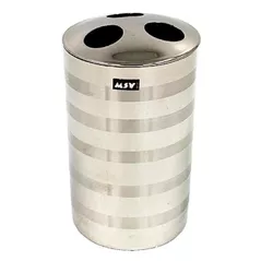 Стакан для зубных щёток MSV 52196 Cordoba Argintiu cu capac