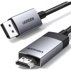 Кабель для IT Ugreen 15774 Cable DP to HDMI 4K@60Hz 2M, Black