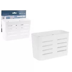 Полка для ванной Holland 53953 Bathroom Solutions 12x11x19cm, cu ventuze, plastic, alb