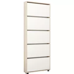 Полка для обуви Mobildor-Lux Leo Slim 100x16x203H cm Sonoma/White