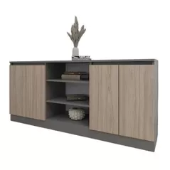 Comodă Smartex (16298) Т5 160cm Grafit+Stejar Deschis