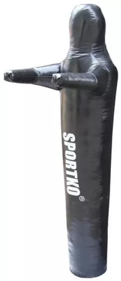 Articol de box SUHS 11587 Manechin de lupta 1 picior 1,5 m din piele, negru 1020-01