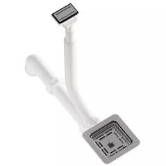 Sifon pentru chiuvetă bucătărie Helika-AquaSanita AQ-005H Stainless Steel + Plastic