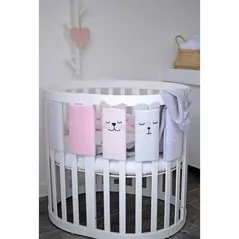 Бортик для кроватки Veres 154.05.13 Комплект Фэнс-бампер Summer Kitty Pink (6ед)