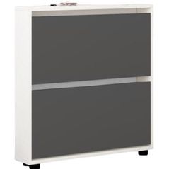 Полка для обуви Mobildor-Lux Leo Slim 100x16x86H cm White/Anthracite