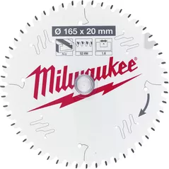 Disc de tăiere Milwaukee 4932479087 Panza circulara AL 165x20x1.6x52 ATB