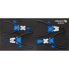 Плоскогубцы Hoegert HT7G131 щипцы для стопорных колец, 4 предм.