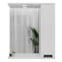 Зеркало для ванной Bayro Positano 700x750 правый, белый мат