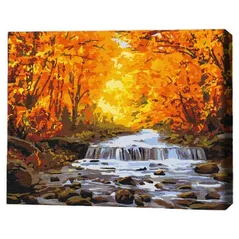 Картина по номерам BrushMe BS34060 40x50сm (în cutie) Cascadă în aurirea de toamnă