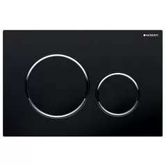 Buton rezervor WC Geberit Sigma20 Negru/Crom 115.882.KM.1
