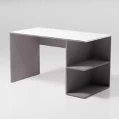 Masă de birou Smartex (10102) Comp 120cm Alb+Grafit