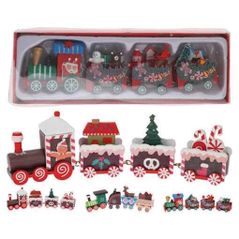 Новогодний декор Promstore 51406 Suvenir de Craciun Tren 20x7x3cm, lemn