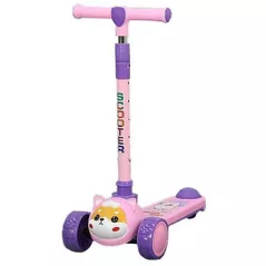 Trotinetă New World F069 Cățeluș, roza, 197034