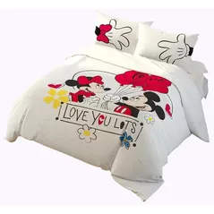 Lenjerie de pat pentru copii Tac Disney Minnie&Mickey Double (60212083)