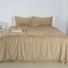 Домашний текстиль Relaxe Home 024558 Cuvertura Soft Angora 240x260, Beige