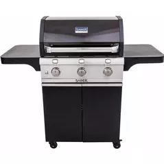 Grătar Saber R50CC0617 CAST 500 3 Burner, TRU-Infrared, Black (pe gaz)