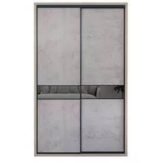 Dulap Bayro Murano 1400x2300x600 серый камень, купе